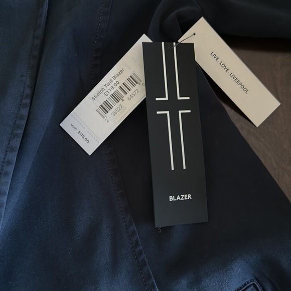 NWT Liverpool Navy Stretch Twill Blazer, size M - Picture 7 of 7